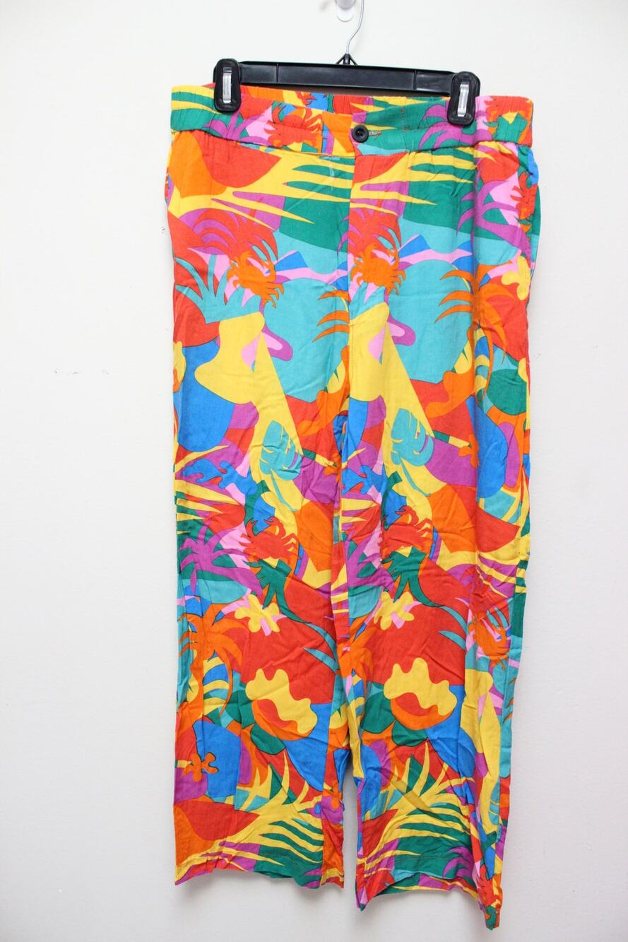 Nooworks Tropico Crab Tropical Rayon Pants Size Large